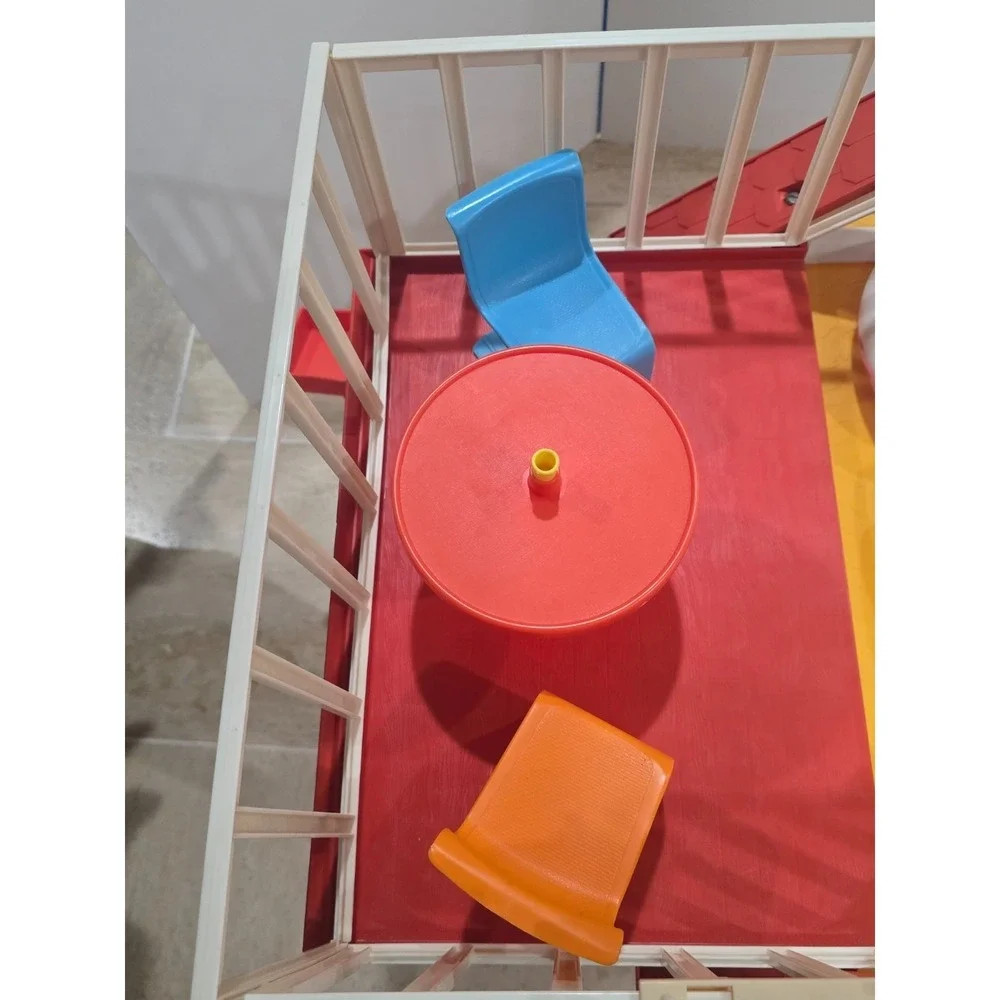 Vintage Mattel Barbie Dream House 1978-1982 A-Frame Dollhouse w/ Accessories